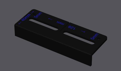 IKEA Bägganas Schablone / Template 128mm Handle