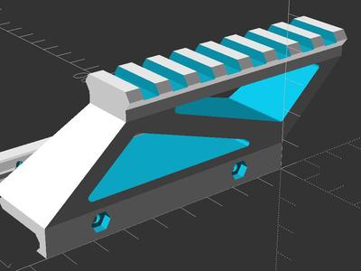 Fully confiugurable picatinny riser + canted