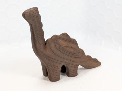 "Wood" Pocket Dino (Long Neck)