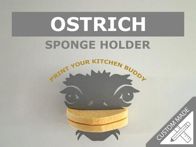 Ostrich Sponge Holder – Directly onto the Kitchen Wall