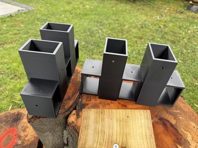 Minimalist Firewood Rack for the Garden