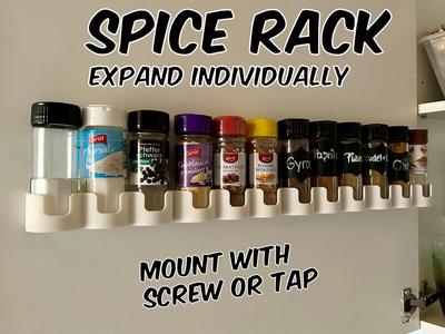 Spice rack individually expandable - with groove