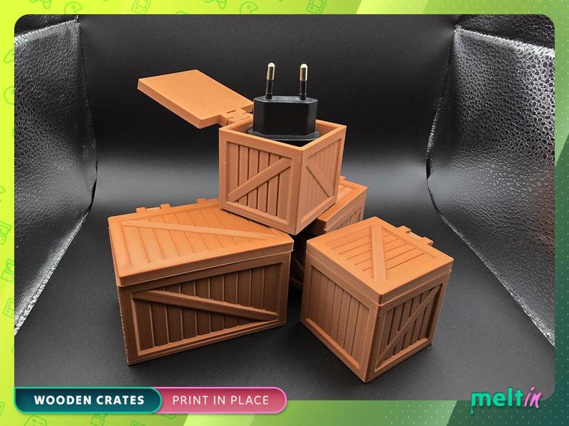 Crate Boxes - print in place (different size)