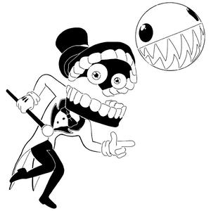 Caine and Bubble stencil