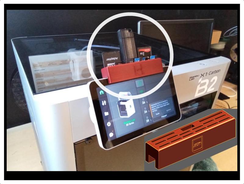 MicroSD card support for Bambulab X1 front screen 