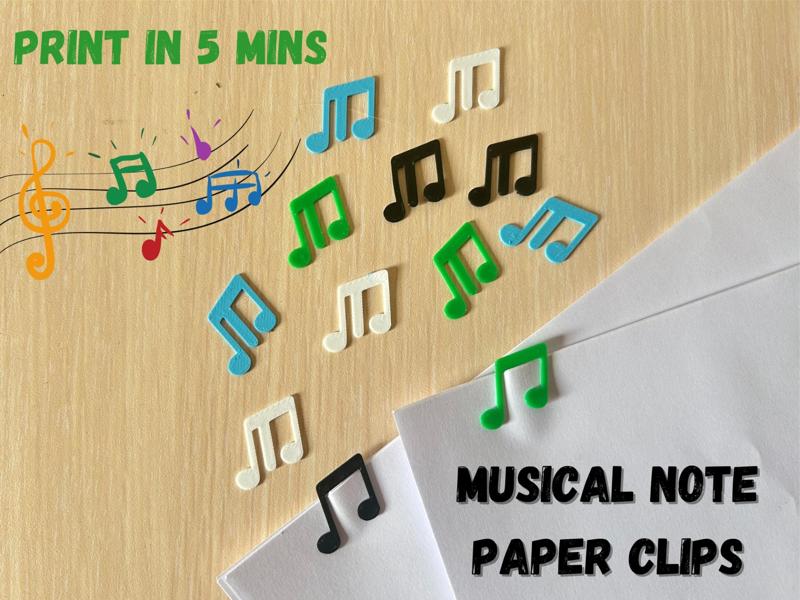 Musical Note Paper Clips