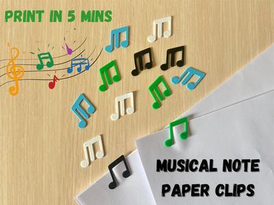 Musical Note Paper Clips