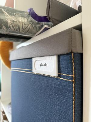 Label holder for IKEA Dröna box with Dröna lid