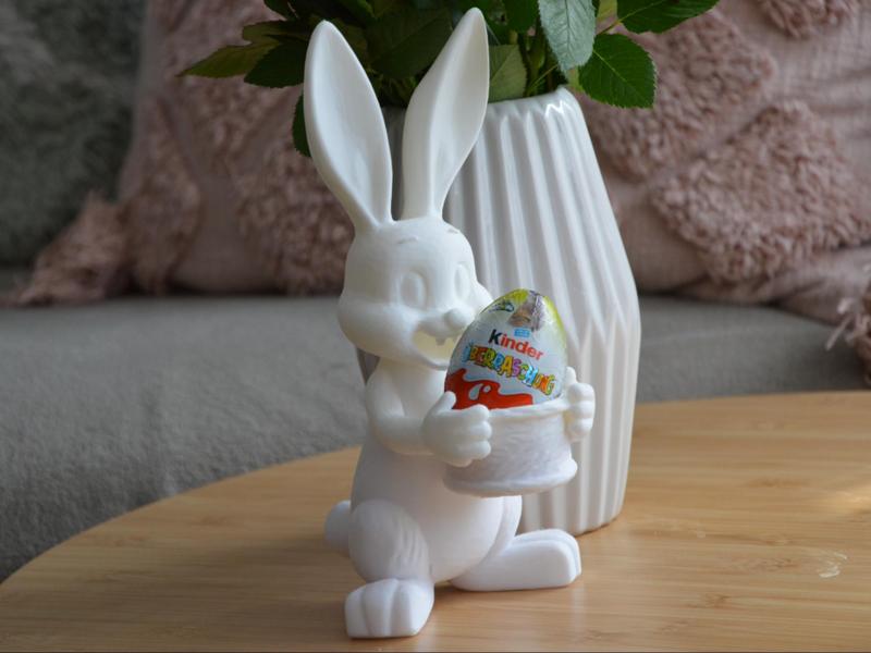 Easter Bunny Figure with Kinder Surprise Egg