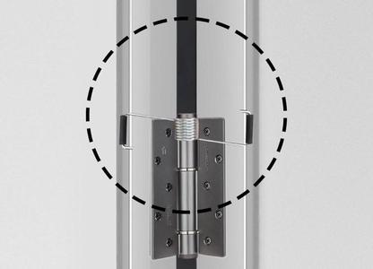 Protective Backing for Door Hinge Spring