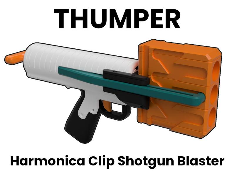 Thumper - Harmonica Clip Shotgun Blaster (Nerf Homemade)
