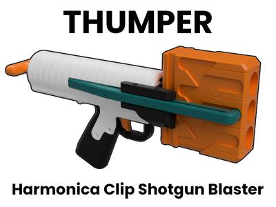 Thumper - Harmonica Clip Shotgun Blaster (Nerf Homemade)