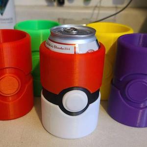 Pokeball Can Coozie - Segmented for Multicolor