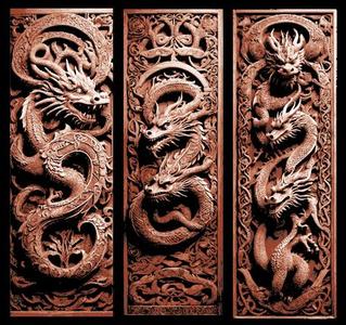 Set of 3 Bookmarks - Viking Nordic Knotwork Carving in wood of Dragons