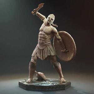 Odyssey Spartan Warrior 3D Printing Figurine | Assembly