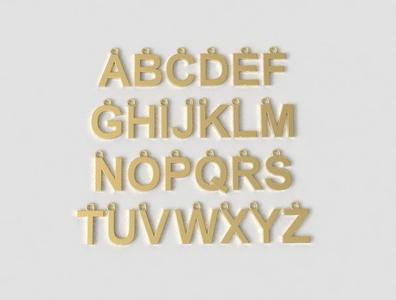 Alphabet 26 Letters Pendants - 10mm