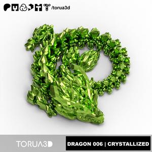 Articulated Dragon 006 - Crystallized - No supports - Print in place - STL