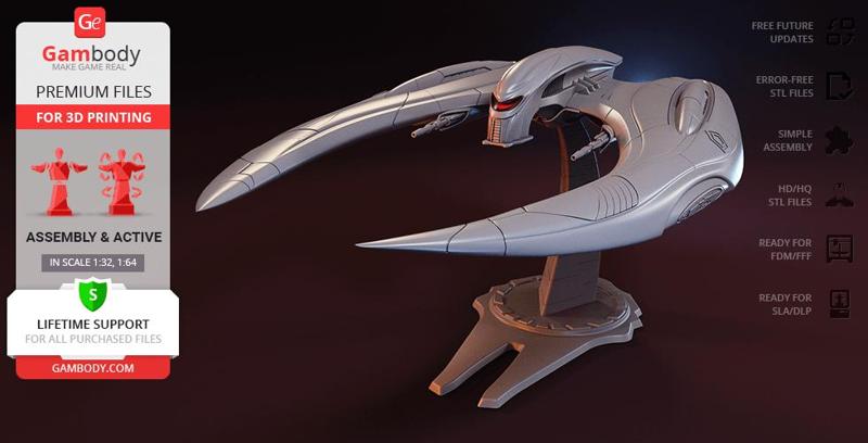 Modern Cylon Raider 3D Printing Model | Assembly