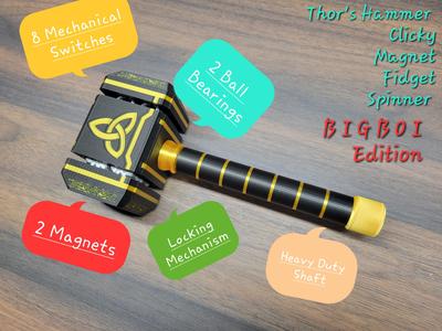 Thor’s Hammer Fidget Spinner and Clicker – BigBoi