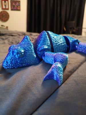 Flexi Chameleon – print in place – Fidget toy