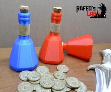 Skyrim health and mana potion  (lesser potions) props replica