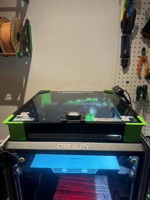Creality K1 Max Raiser 60mm – Knomi Mount – Led Bar Mount – Cable & Bowden Support – BTT Filament Mount