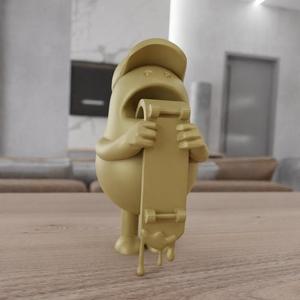 3D Boy Eating Skateboard Toy and Figure Decor with 3D Stl Files and Gift for Kids & Kids Toy, 3D Printing, Skateboard Gift, Skateboard Decor