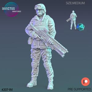 Army Soldier / Space Officer / Cyberpunk Warrior / Cosmic Invasion / Trooper Attack / Sci-Fi Encounter