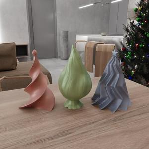 3D Christmas Tree Pack 3 Piece Decor with 3D Stl Files & Christmas Gift, 3D Printing, Christmas Decor, 3D Printed Decor, Christmas Kits