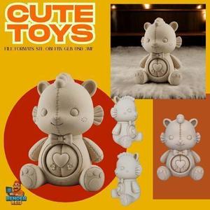 3D Printable Cute Fish Bear Figurine