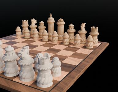 3D Decor Chess Set