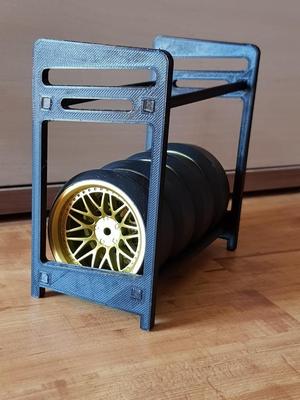 Modular RC tire rack + shock stand (2 in 1)