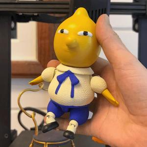 Adventure Time Lemon Sweets articulated doll with knit texture lemongrab doll