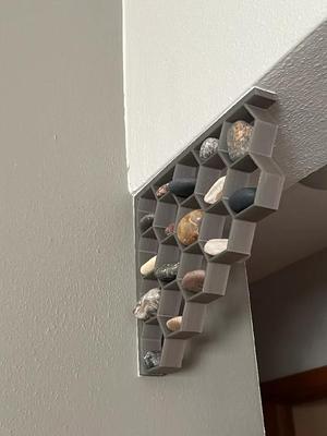 Honeycomb corner wall art