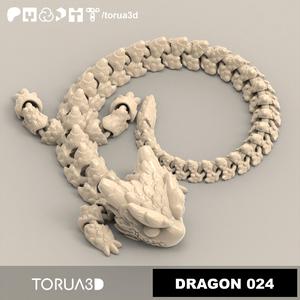Articulated Dragon 024 – Print in place – No supports – STL