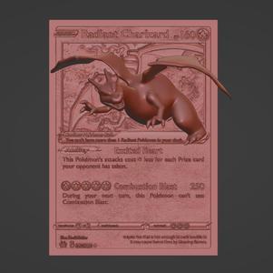 Radiant Charizard 3D Card-Printing File – Pokemon