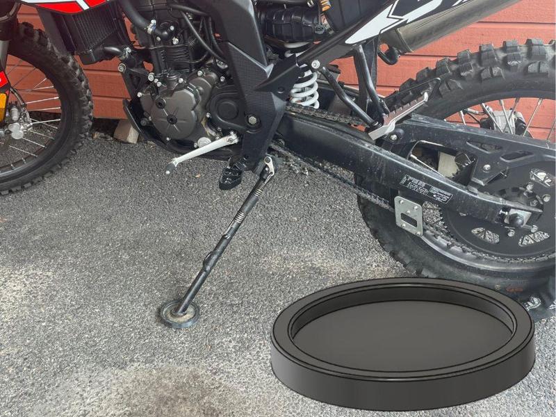 Motorcycle kickstand plate