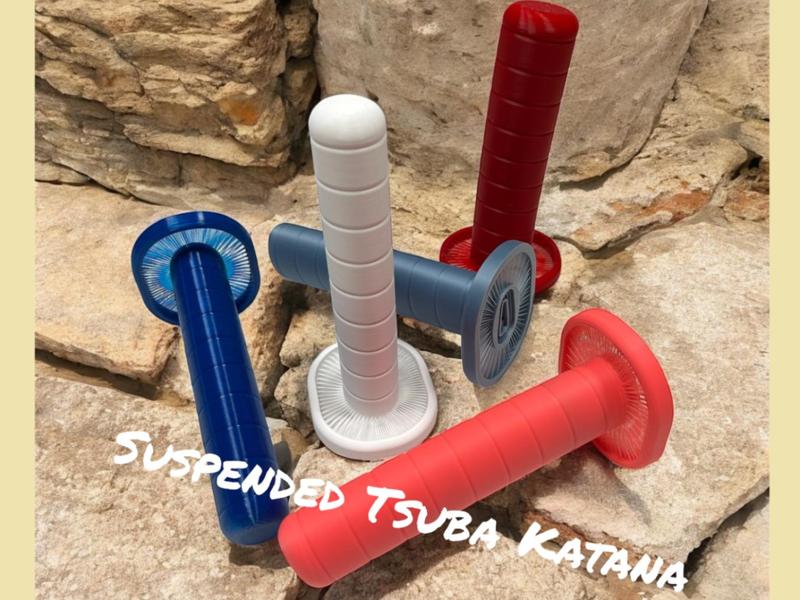 One piece Suspended Tsuba Katana