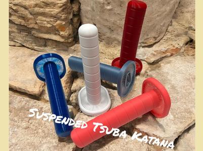 One piece Suspended Tsuba Katana