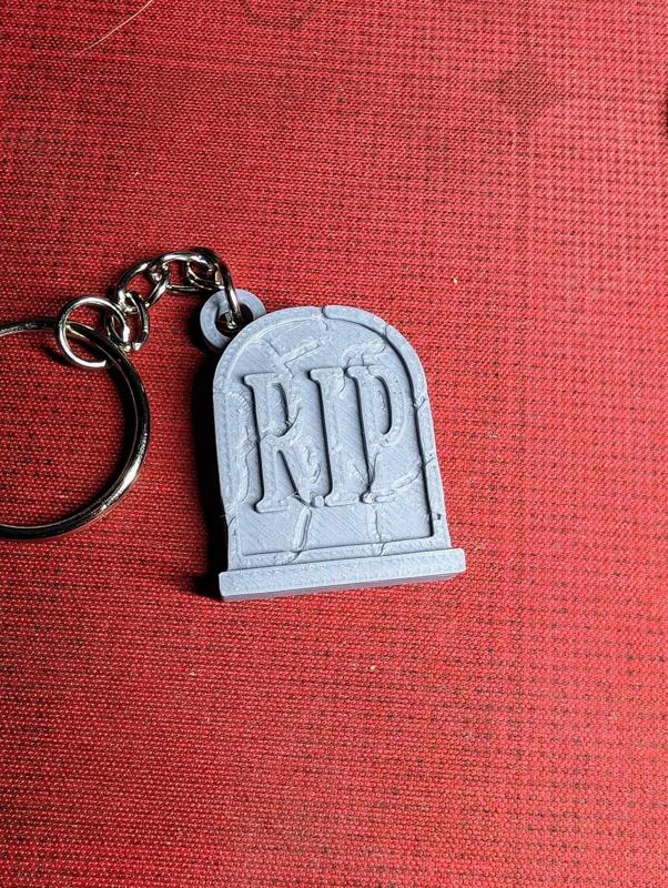 Tombstone Halloween Keychain