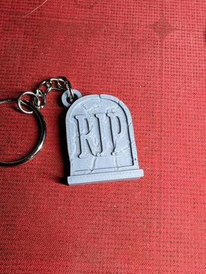 Tombstone Halloween Keychain