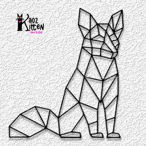 mosaic fox wall art mountain woodland wildlife decor