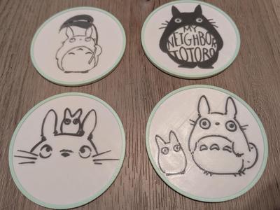 Totoro Coasters Set of 4