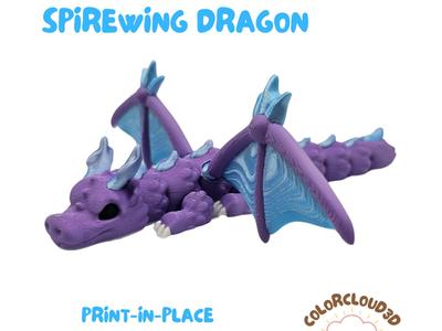 Spirewing Dragon - Flexi (Print-in-place)