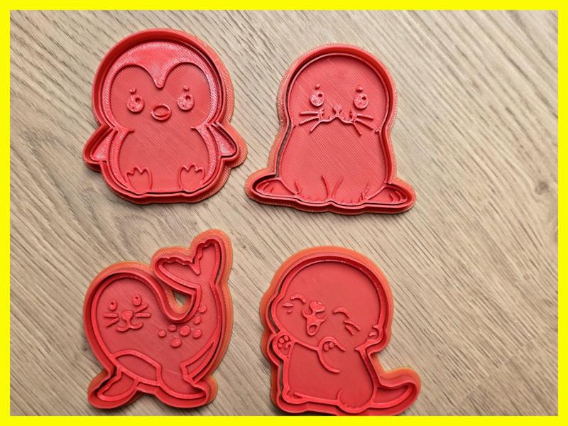 Cute Sea Animal Playdoh Stamp Cookie Cutter Pack
