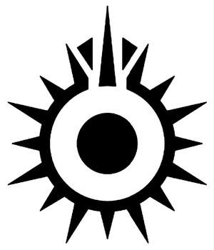 2D Black Sun symbol + stencil