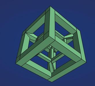Tesseract model + stand