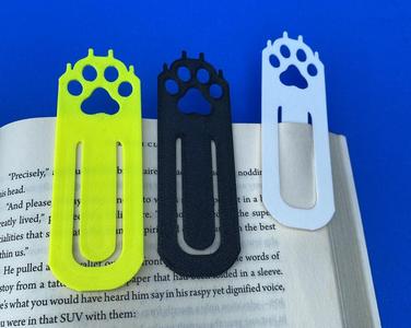 Cat Paw Bookmark With Nails