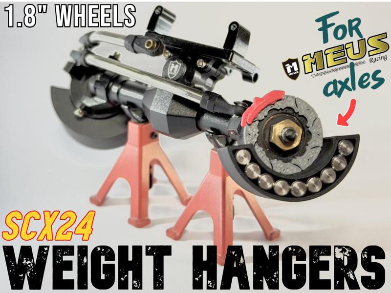 SCX24 MEUS axle weight hangers for 1.8" wheels