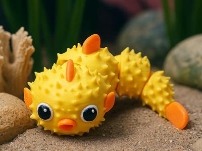 Articulated Puffer Fish - Cute Fidget Toy